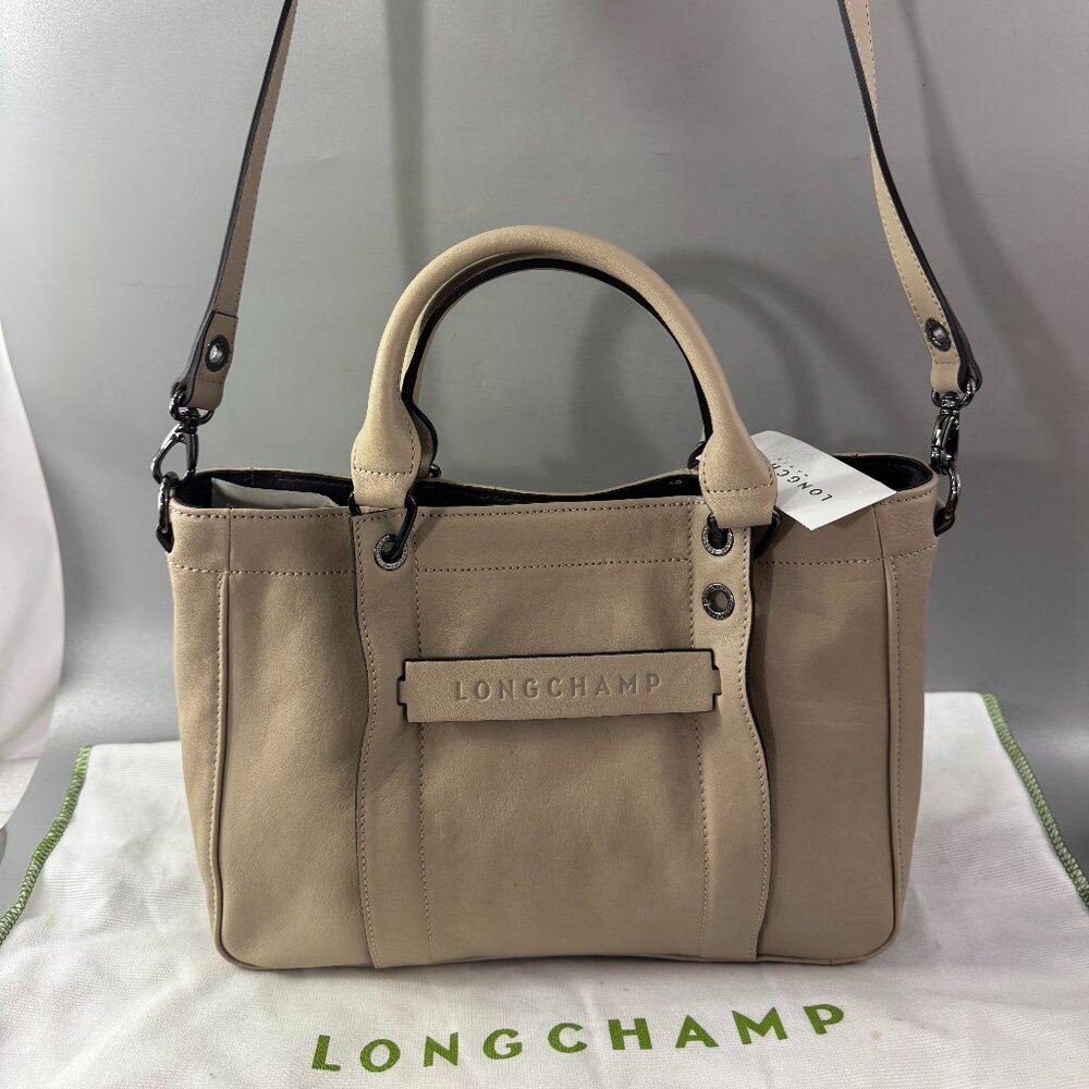 NWT Authentic Longchamp 3D Small Tote W/ Long Strap, Clay